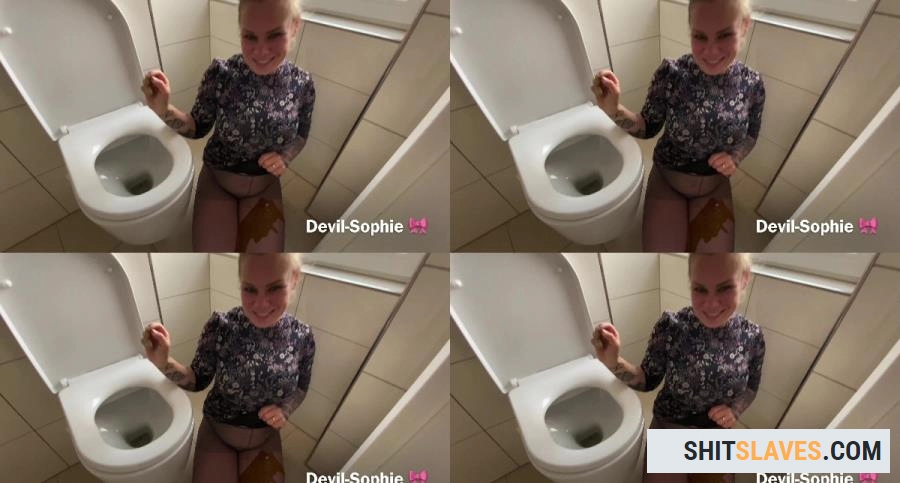 Devil Sophie (SteffiBlond) - Come and shit on my nylon tights - violent diarrhea - Scat, Piss, Toilet [UltraHD] (222.95 MB) MDH