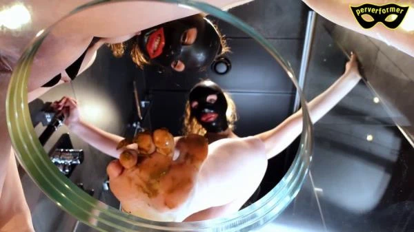 Mistress Kirsch, Yara Frei, Mistress Clara - Shit Pressed Into Your Mouth With Our Dirty Feet - Germany, Femdom [FullHD 1080p] 220 MB